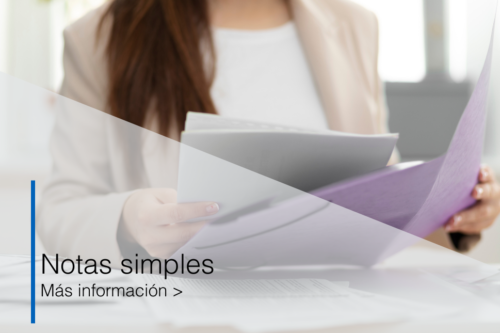 gestoría en Almàssera-notas simples