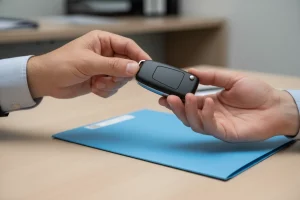 Cambio de nombre de vehículos Almàssera entrega llaves