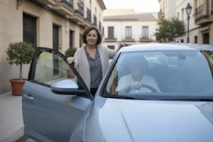 Cambio de nombre de vehículos Almàssera pareja coche